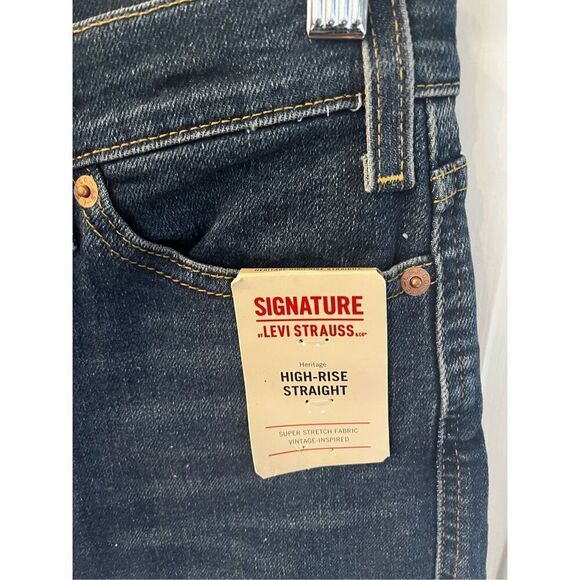 Levi’s Signature Heritage High Rise Straight Stretch Jeans sz 2 NWT - Picture 5 of 10